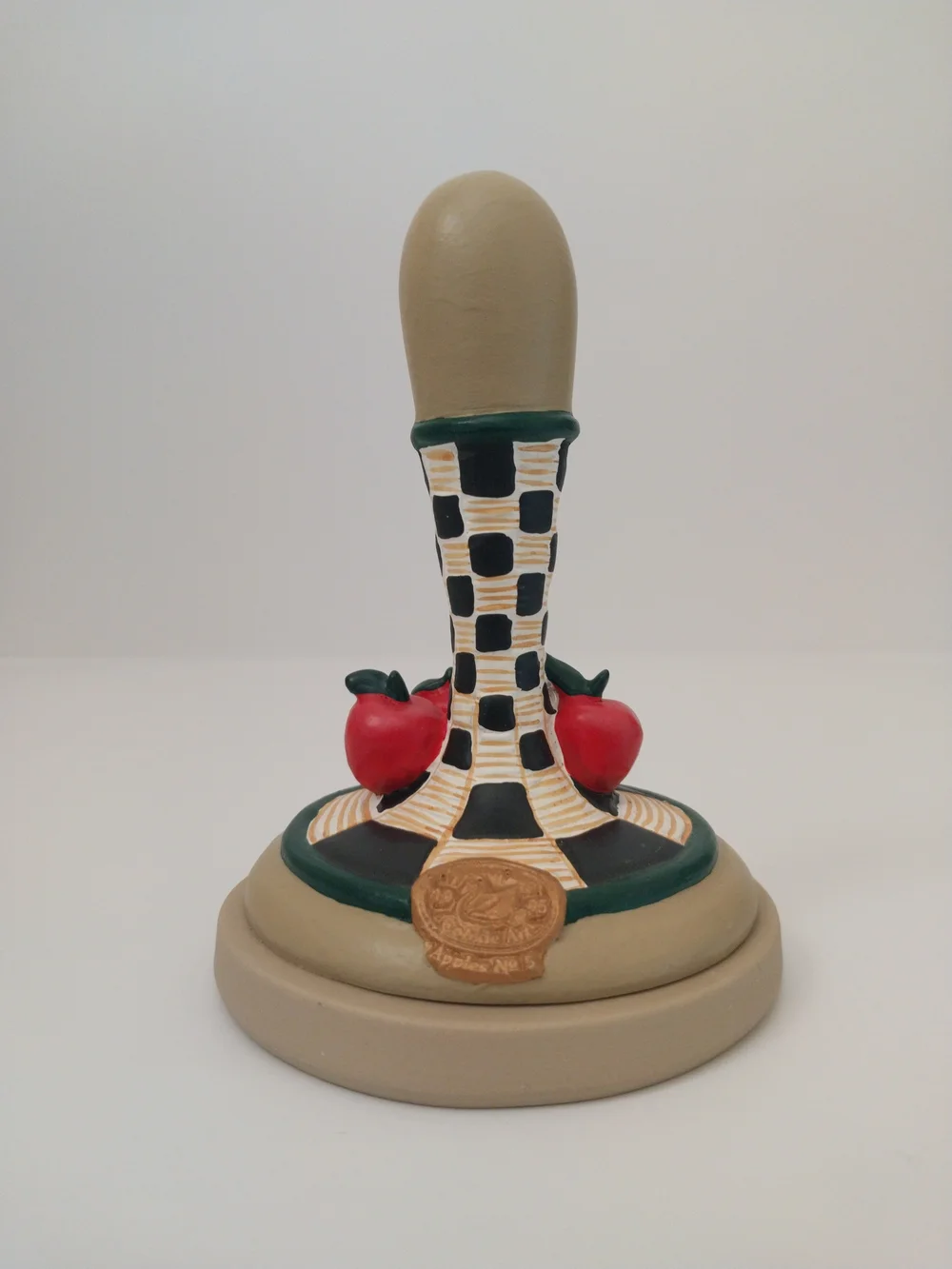Vintage 1995 Brown Bag Cookie Art Cookie Press Mold Apples Number 5 Like New